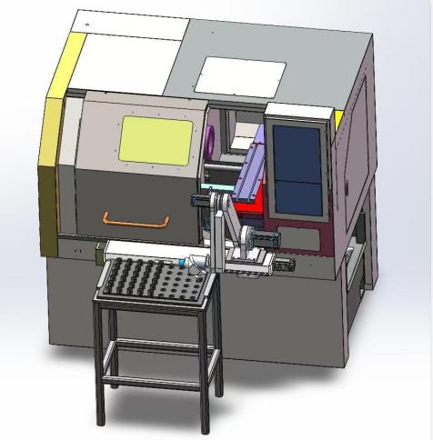 CNC Lathe Loading